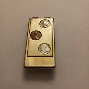 Avon coin gold tone money clip